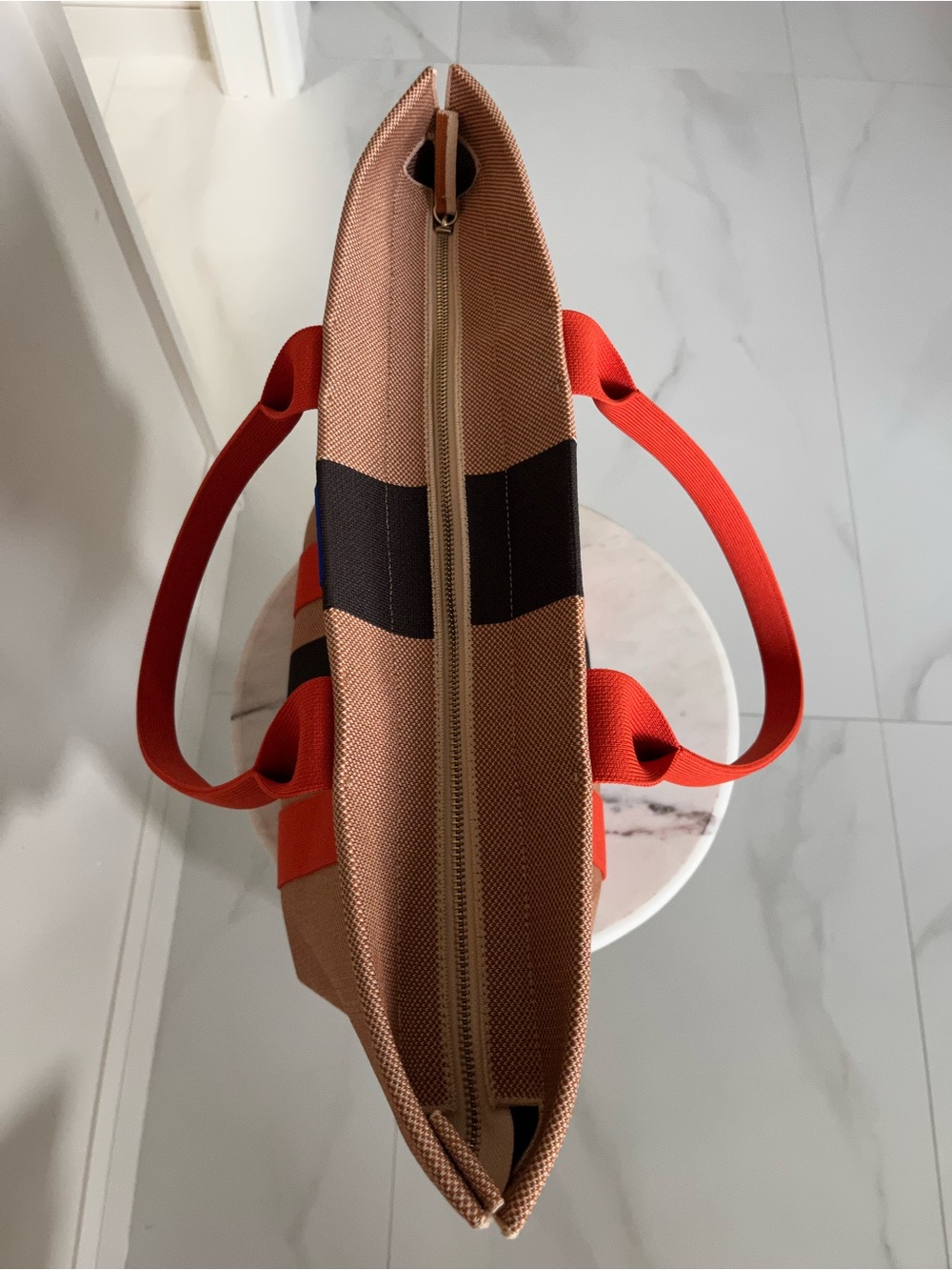 Rothy’s classic Tote Bag with Red Straps and Stripe - Picture 9 of 16